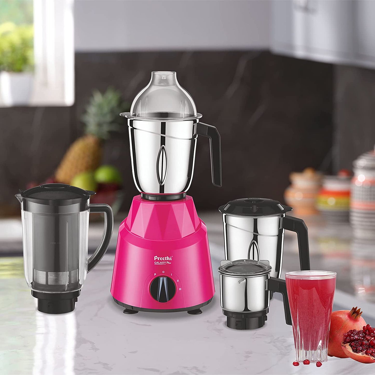 Preethi Galaxy Plus MG-250 Mixer grinder, 750W, 4 Jar