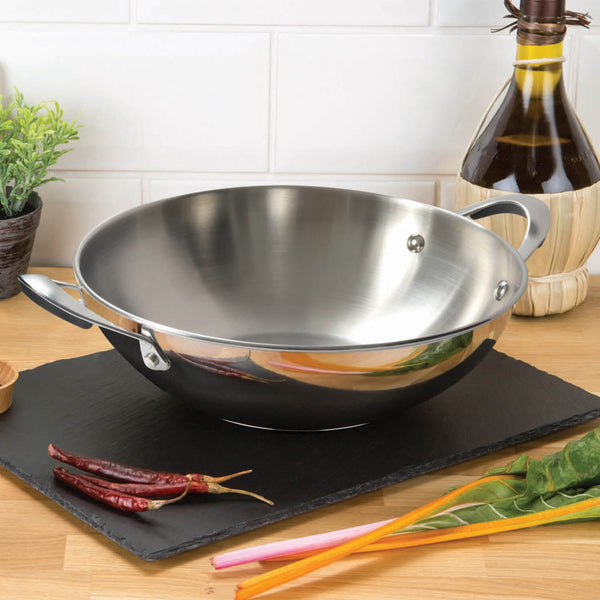 Meyer Select Stainless Steel Kadai with Glass Lid