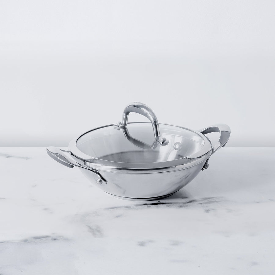 Meyer Select Stainless Steel Kadai with Glass Lid