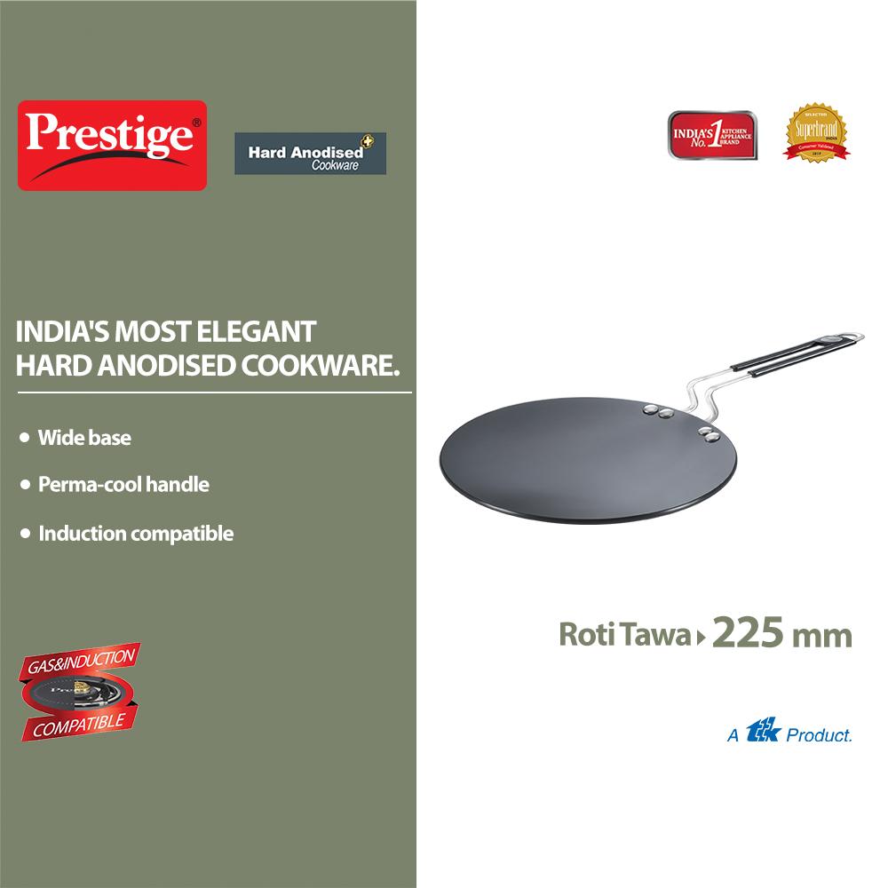 Prestige Hard Anodised Plus Roti Tawa, 225MM
