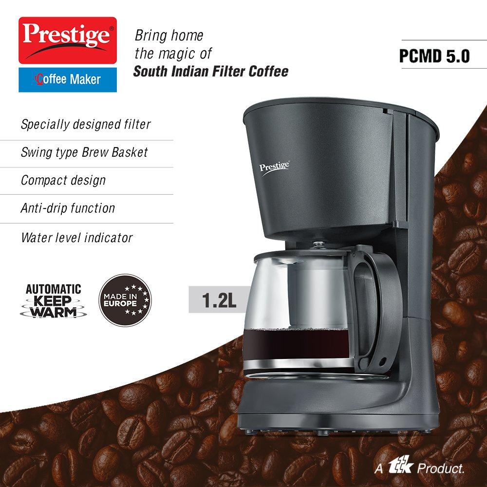 Prestige PCMD 5.0 Drip Type Coffee Maker, 1.2 Litres
