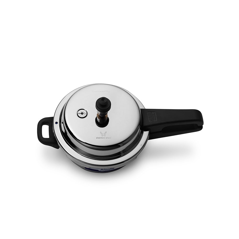 Butterfly Blueline Stainless Steel Induction Base Outer Lid Pressure Cooker, 2 Litres