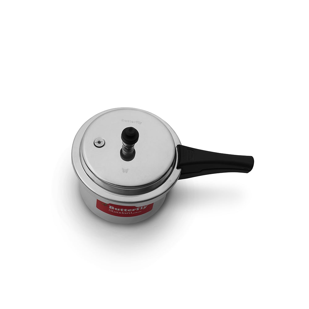 Butterfly Standard Plus Aluminium Induction Base Outer Lid Pressure Cooker, 3 Litres