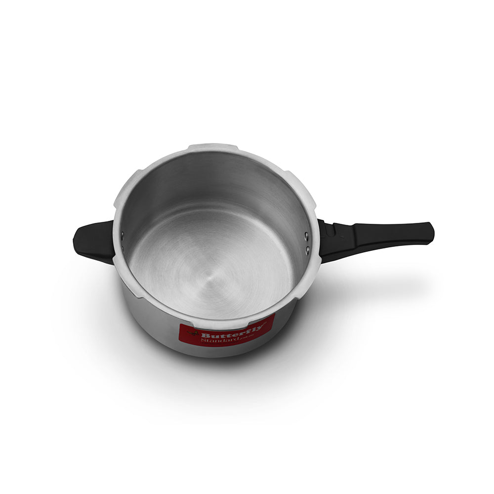 Butterfly Standard Plus Aluminium Induction Base Outer Lid Pressure Cooker, 5 Litres