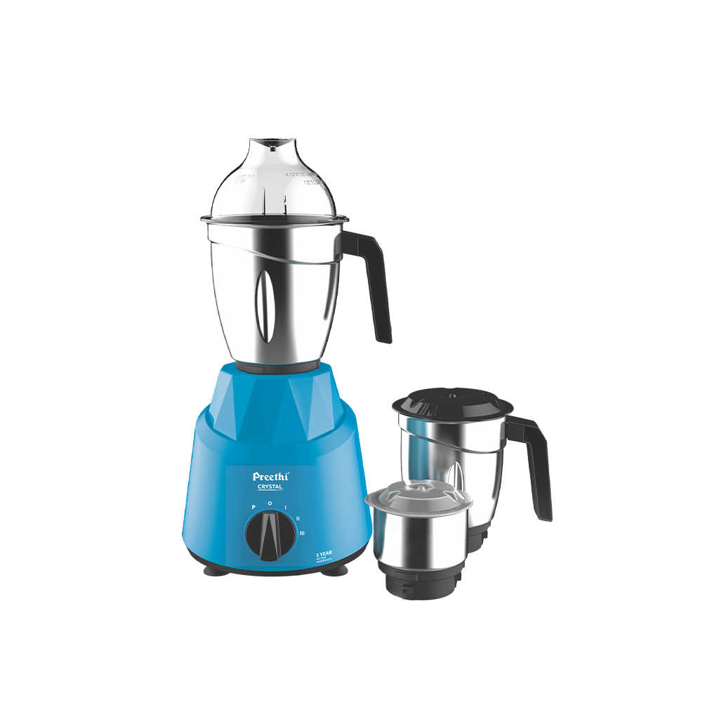 Preethi Crystal MG-224 Mixer Grinder, 500W, 3 Jar