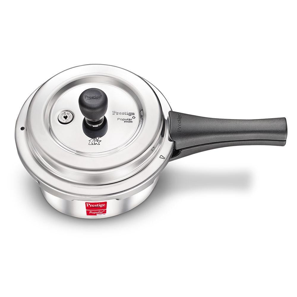 Prestige Popular Plus Svachh Aluminium Induction Base Outer Lid Pressure Cooker, 2 Litres