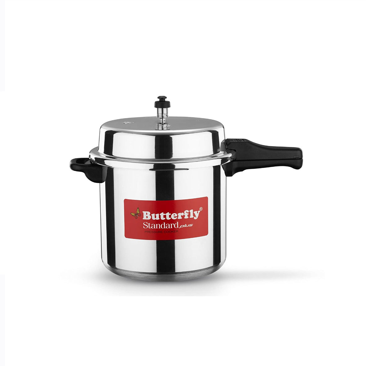 Butterfly Standard Plus Aluminium Induction Base Outer Lid Pressure Cooker, 12 Litres