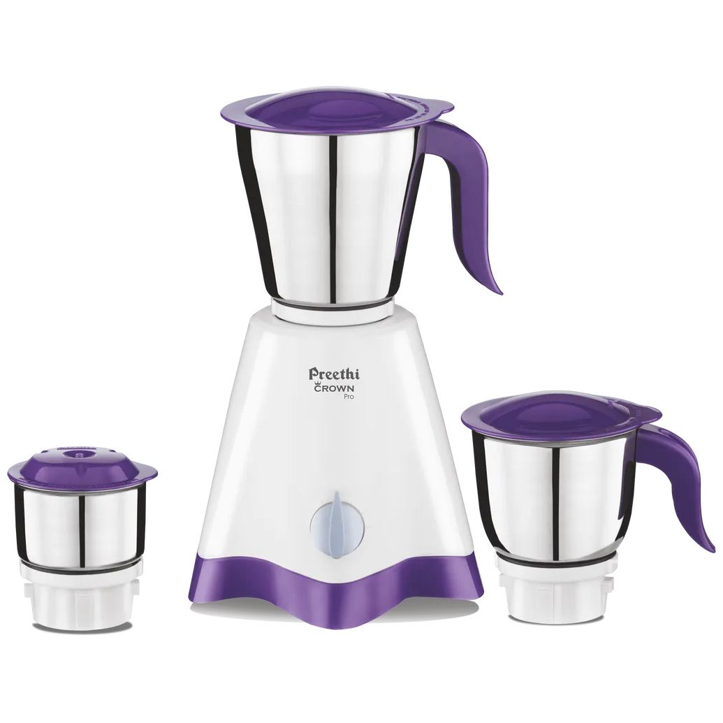 Preethi Crown Pro MG-254 Mixer Grinder, 600W, 3 Jar