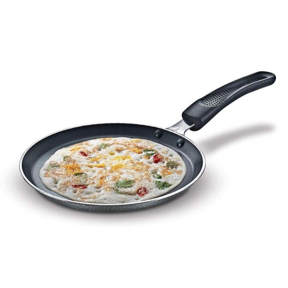 Prestige Omega Select Plus Aluminium Non-Induction Base Non-Stick Uthappam Tawa, 200MM