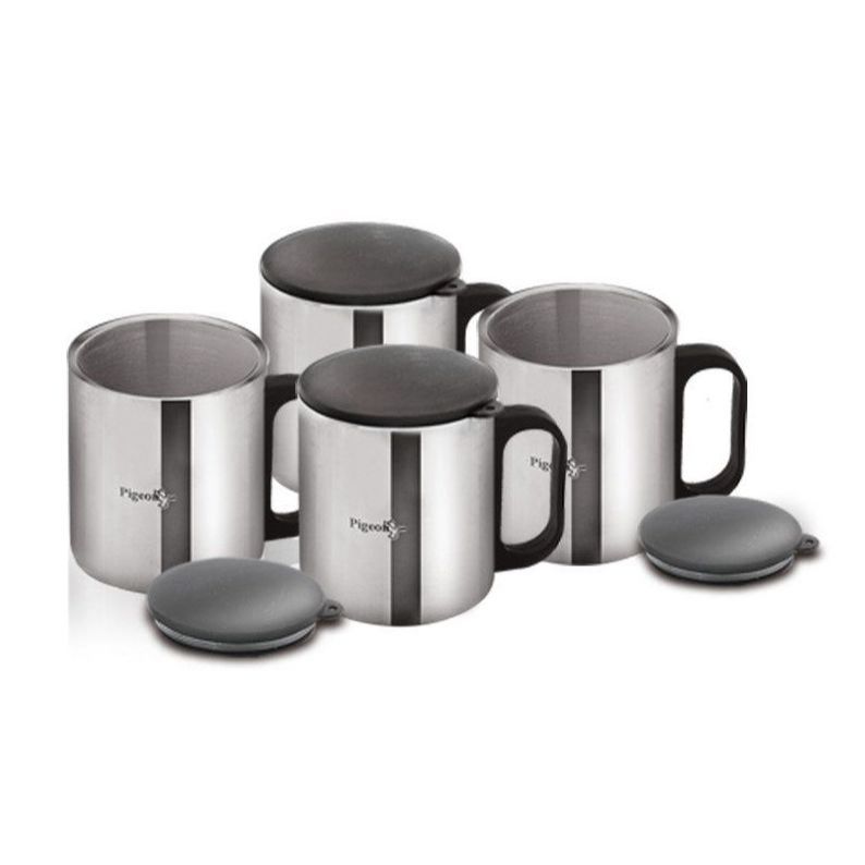 Pigeon Crown Stainless Steel Double Wall Coffee Cup, 180ML