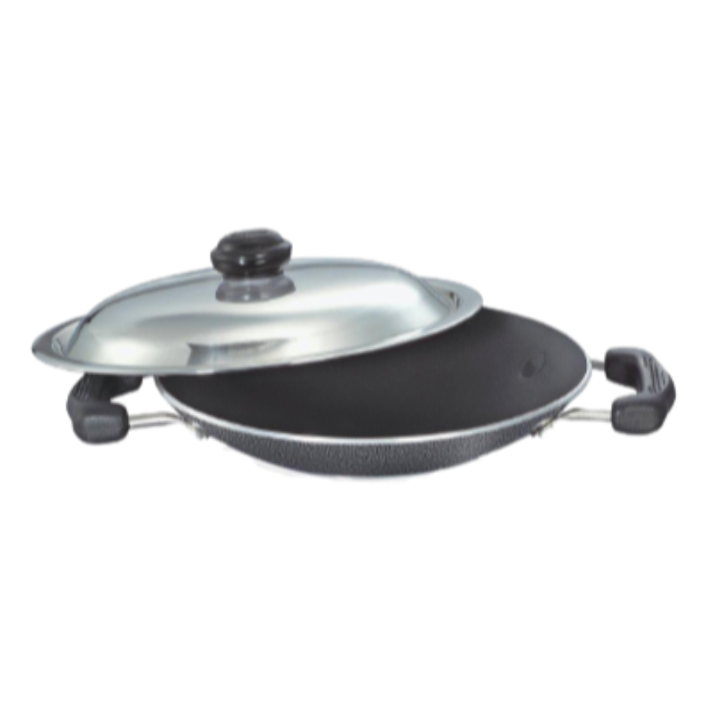 Prestige Omega Select Plus Aluminium Non-Induction Base Non-Stick Appachatty with Lid, 200MM