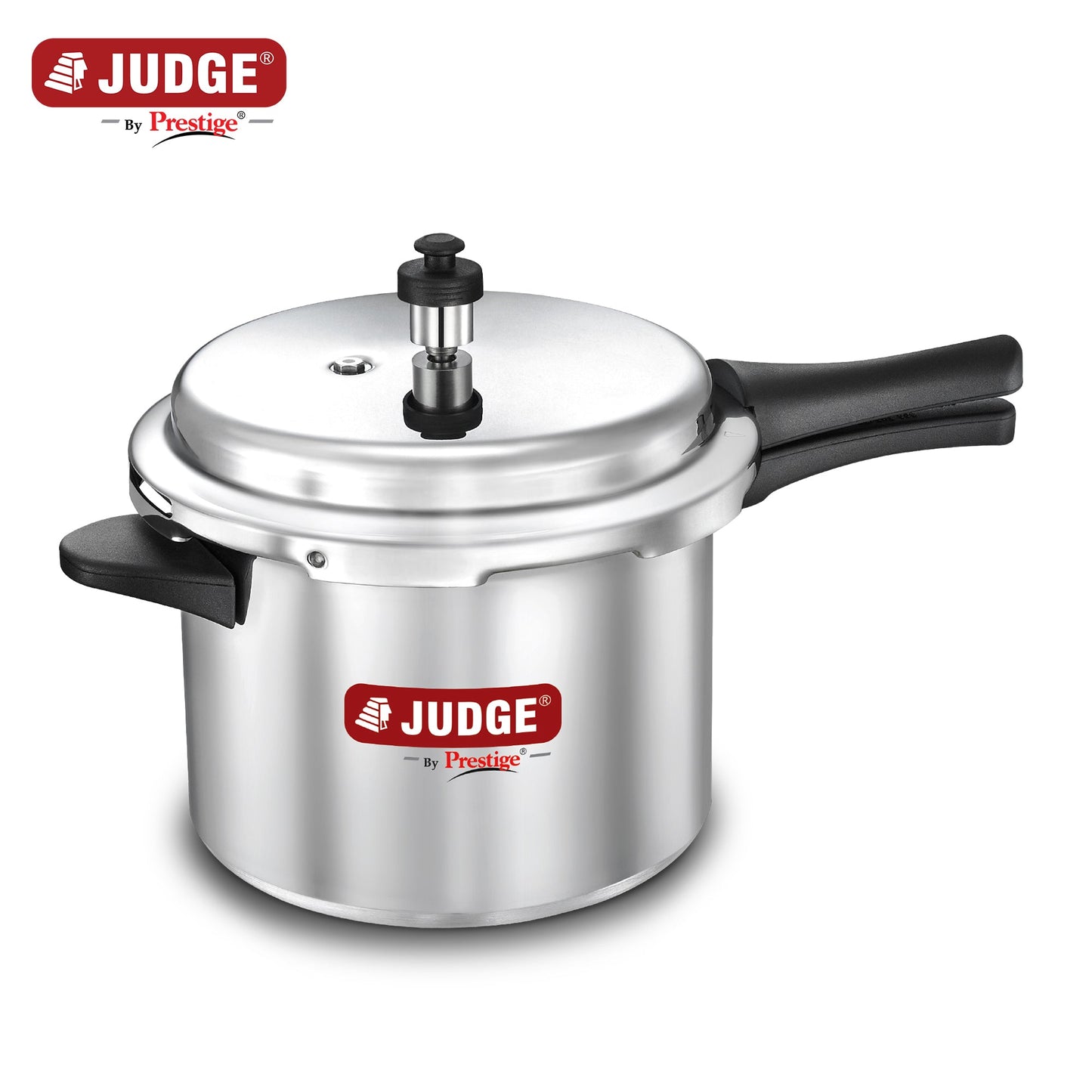 Judge by Prestige Basics Non-Induction Base Aluminum Outer Lid Pressure Cooker, 5 Litres