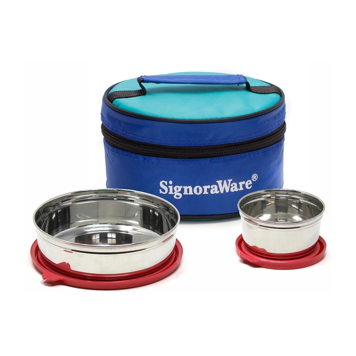 Signoraware Classic Steel Stainless Steel Lunch Box with Bag