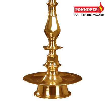 Ponndeep Porthamarai Vilakku Pure Brass Diya Oil Lamp