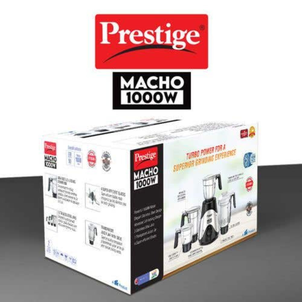 Prestige Macho Mixer Grinder, 1000W, 4 Jars