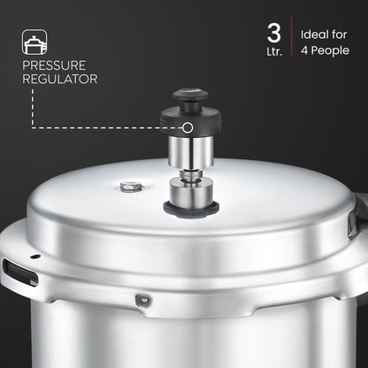 Judge by Prestige Basics Non-Induction Base Aluminum Outer Lid Pressure Cooker, 3 Litres