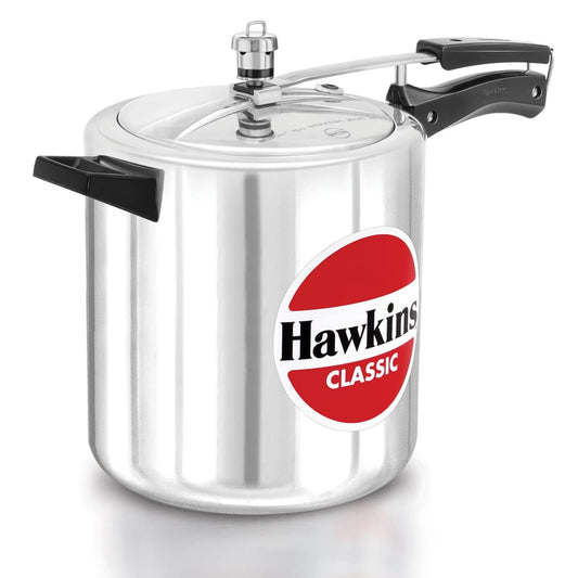 Hawkins Classic Aluminium Non-Induction Base Inner Lid Pressure Cooker, 8 Litres Tall