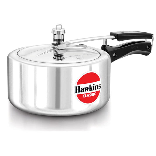 Hawkins Classic Aluminium Non-Induction Base Inner Lid Pressure Cooker, 3.5 Litres