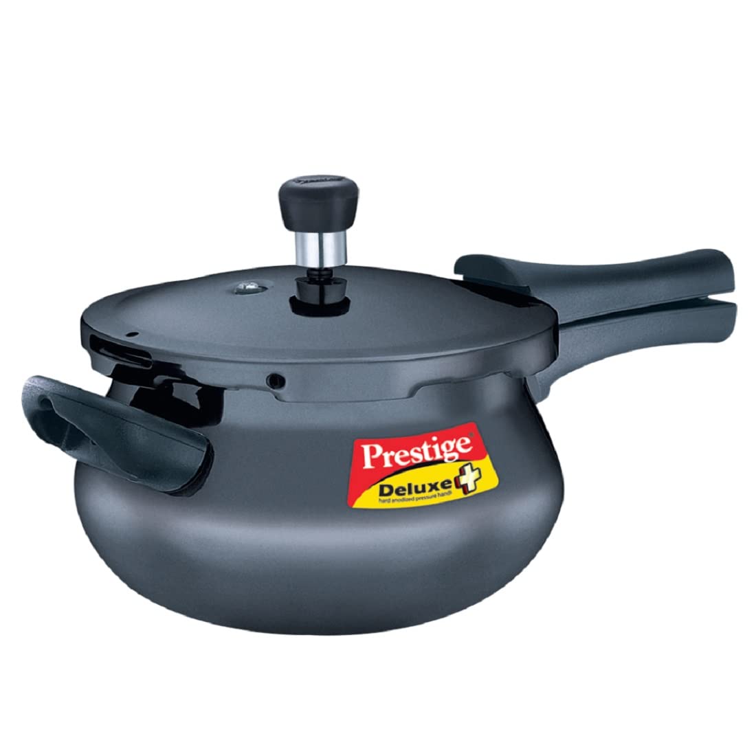 Prestige Deluxe Plus Hard Anodized Induction Base Outer Lid Pressure Cooker Mini Handi, 3 Litres