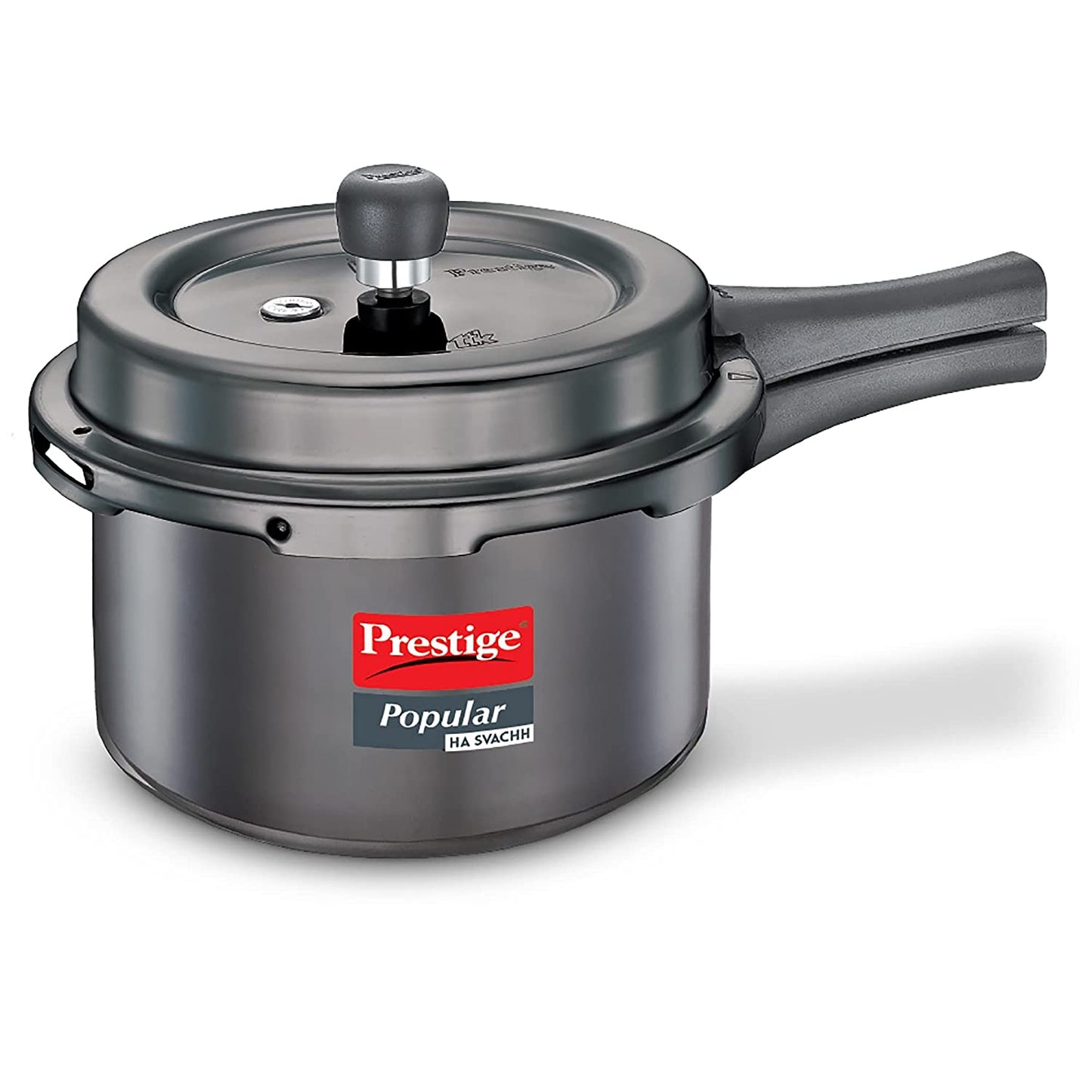 Prestige Popular Svachh Hard Anodised Aluminium Induction Base Outer Lid Pressure Cooker, 3 Litres
