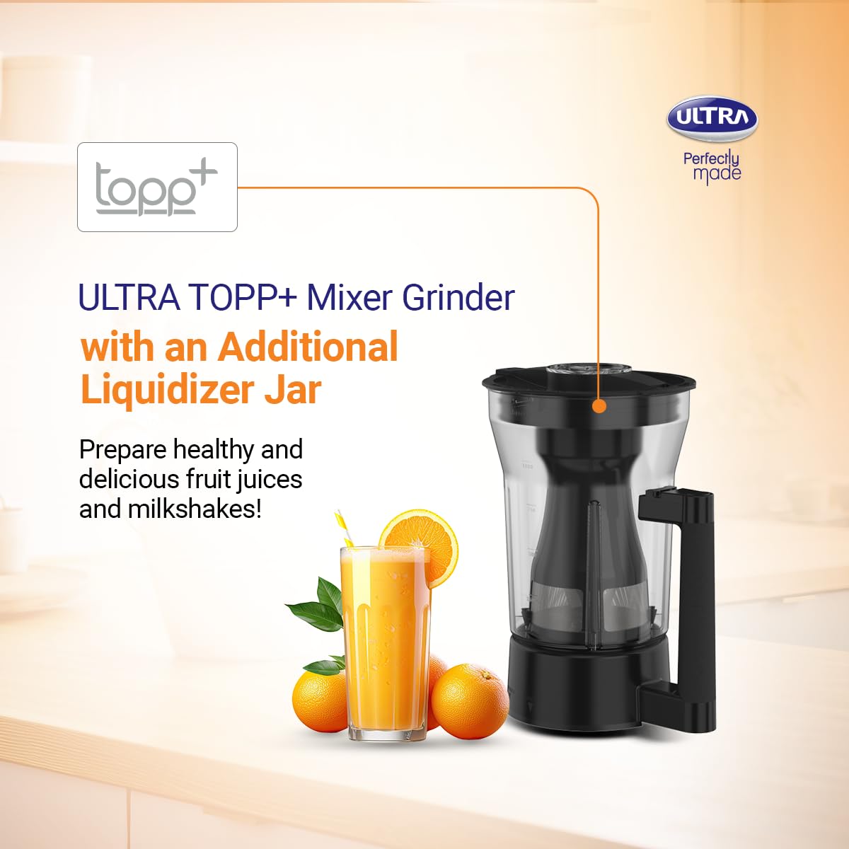 Ultra Topp+ Liquidizer Mixer Grinder, 750W, 4 Jars