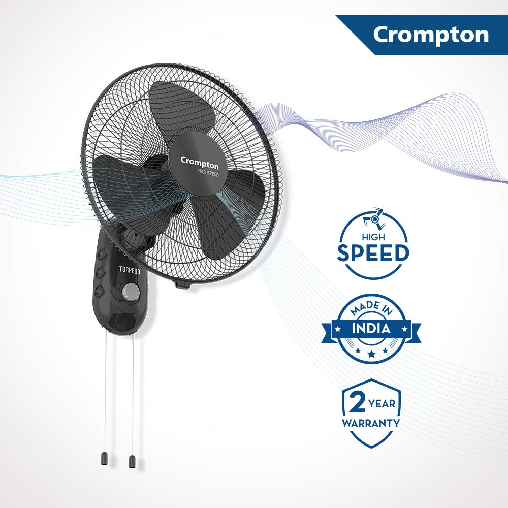 Crompton High Speed HS Torpedo Wall Mount Fan