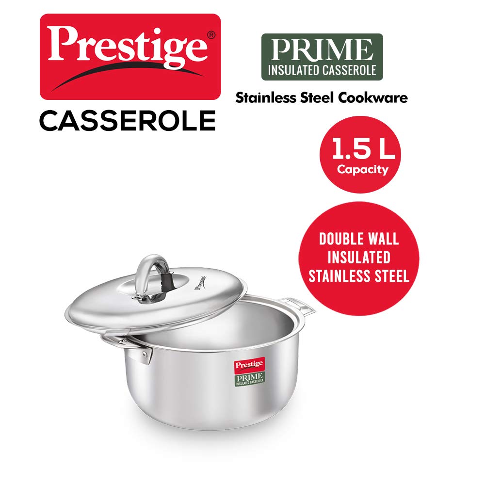 Prestige Prime Stainless Steel Insulated Casserole Hot Box