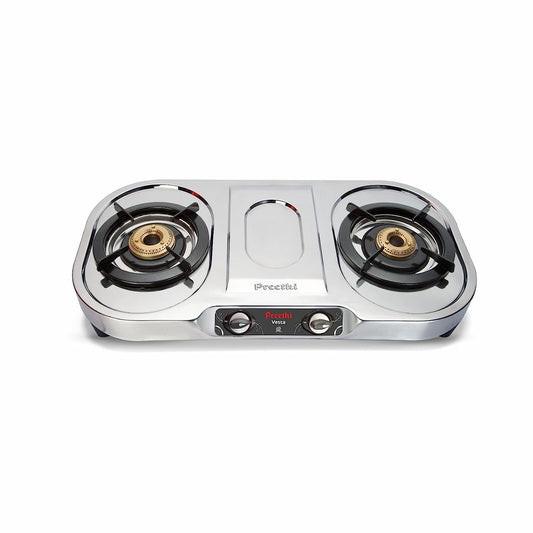 Preethi Vesta SSGS-004 Stainless Steel Gas Stove, 2 Burner