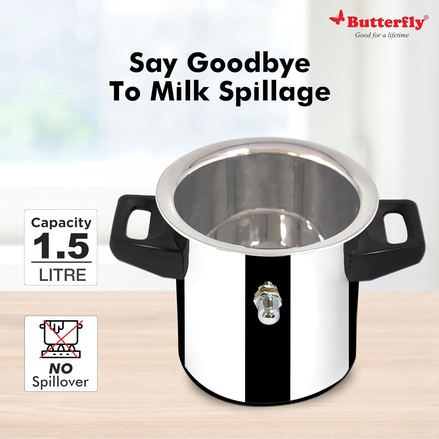 Butterfly Blueline Stainless Steel Milk Cooker TRP eStore