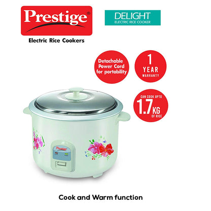 Prestige PRWO 2.8-2 Electric Rice Cooker, 2.8 Litres Double Pan