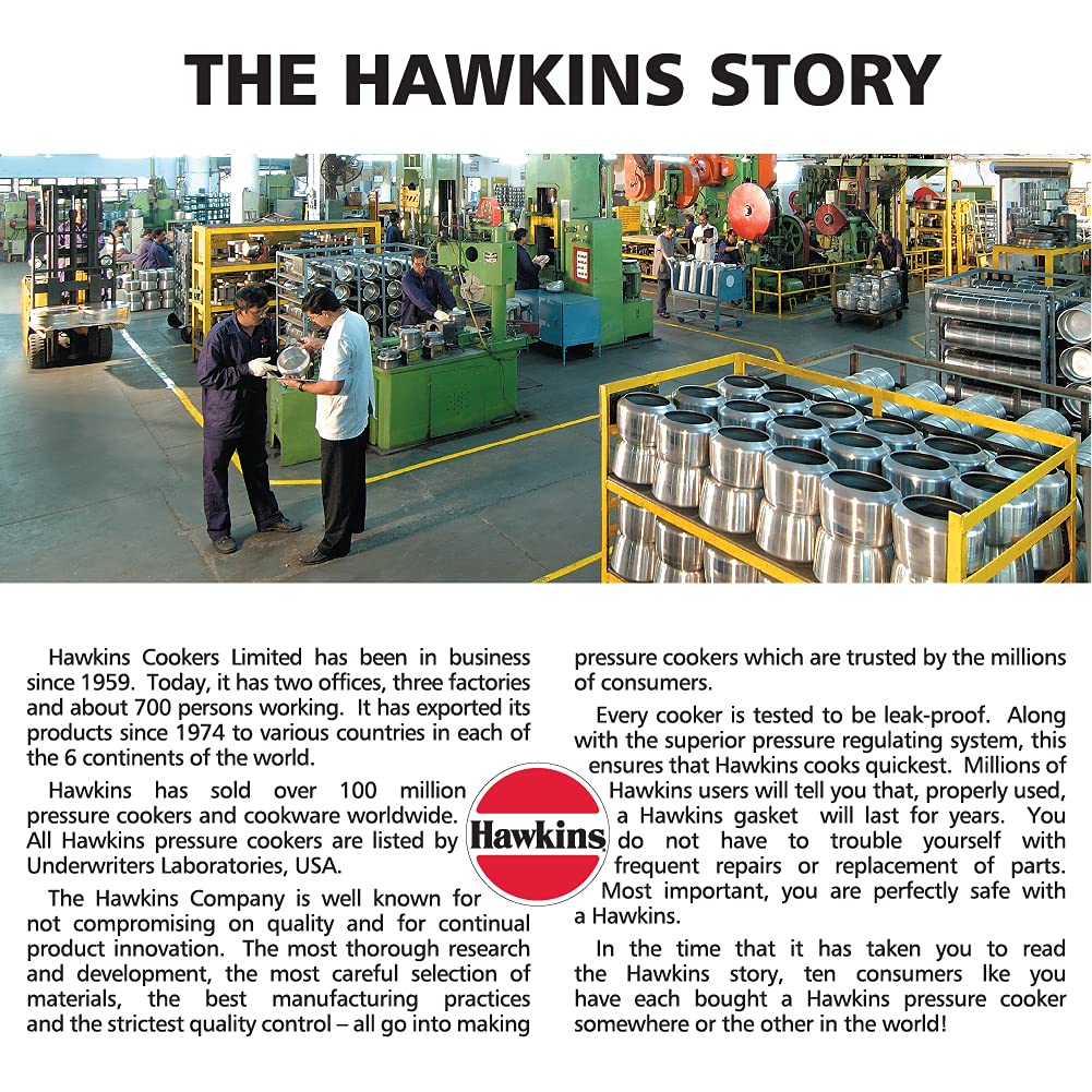 Hawkins Contura Aluminium Non-Induction Base Inner Lid Pressure Cooker, 3 litres
