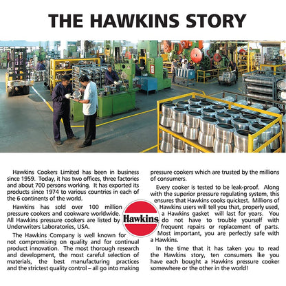 Hawkins Contura Aluminium Non-Induction Base Inner Lid Pressure Cooker, 2 litres