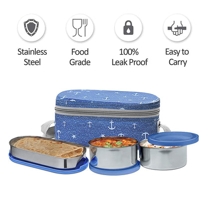 Milton Corporate Lunch Softline Insulated Stainless Steel Lunch Box