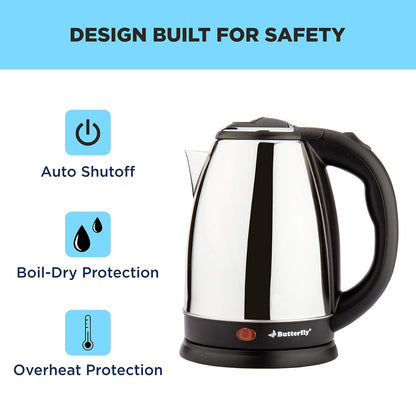 Butterfly EKN Stainless Steel Electric Kettle, 1.8 Litres