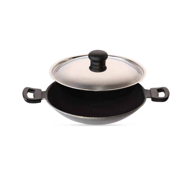 Butterfly Raga Aluminium Non-Stick Appachatty with Stainless Steel Lid, 200MM