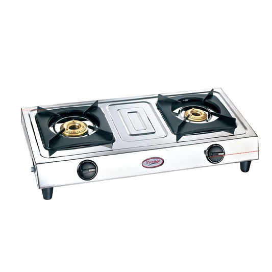 Prestige Star Stainless Steel Gas Stove, 2 Burner