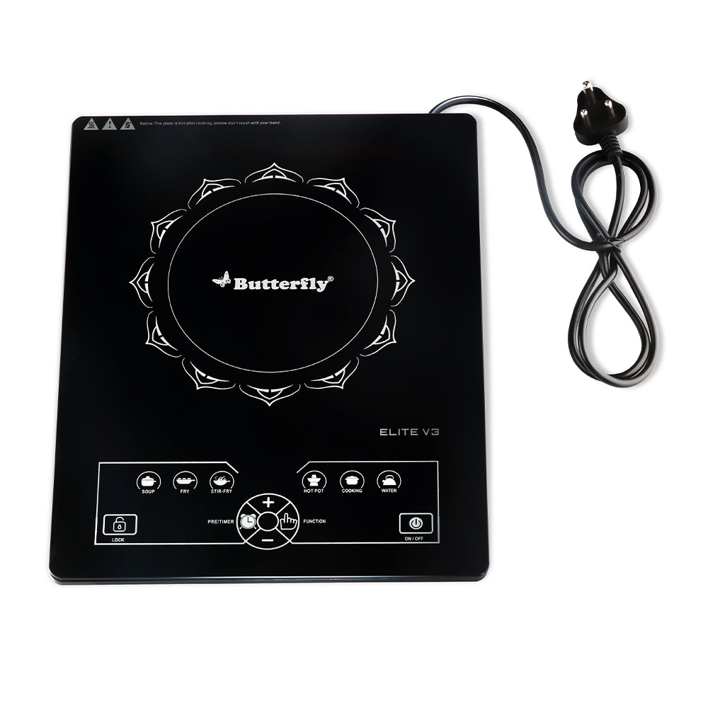 Butterfly Elite V3 Power Hob Induction Cooktop, 2200W