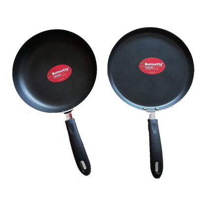 Butterfly Kroma Deluxe Aluminium Induction Base Non-Stick Kitchen Combo Pack, 2 Pieces