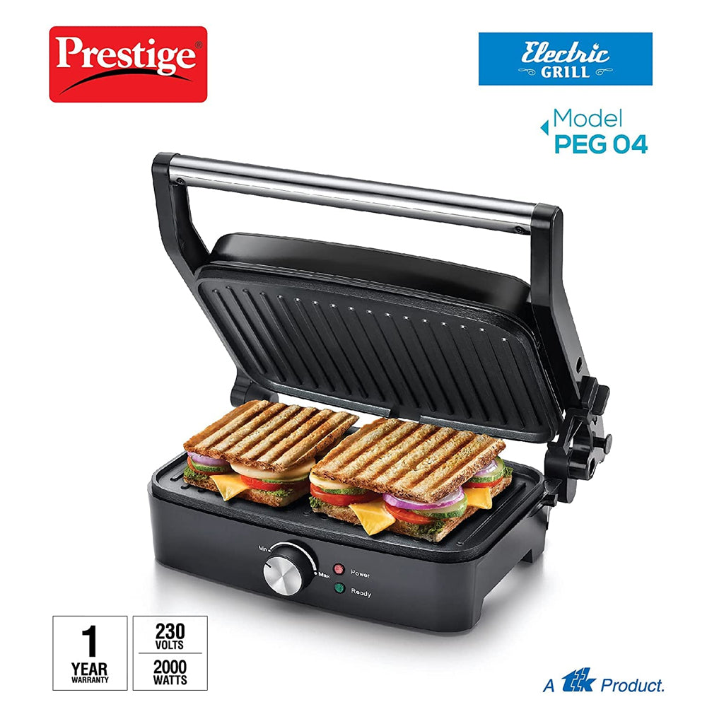 Prestige PEG 4.0 Electric Grill Sandwich Toaster, 2000W