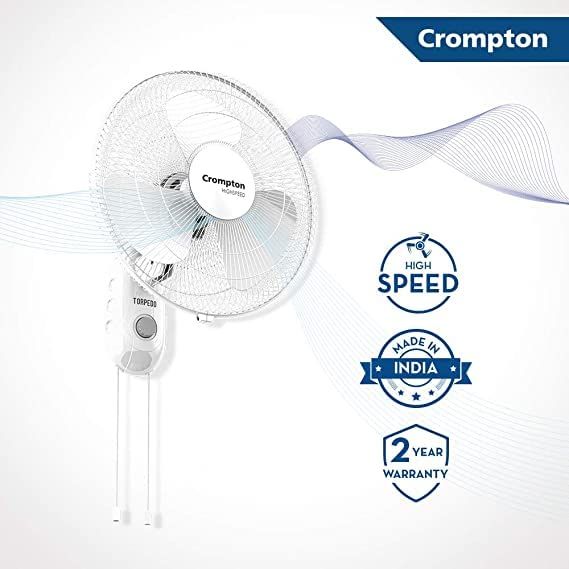 Crompton High Speed HS Torpedo Wall Mount Fan