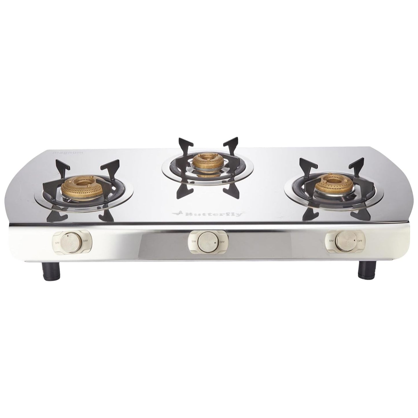 Butterfly Magnum Stainless Steel Gas Stove, 3 Burner