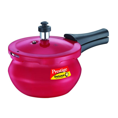 Prestige Deluxe Plus Baby Aluminium Induction Base Outer Lid Pressure Cooker Handi, 2 Litres