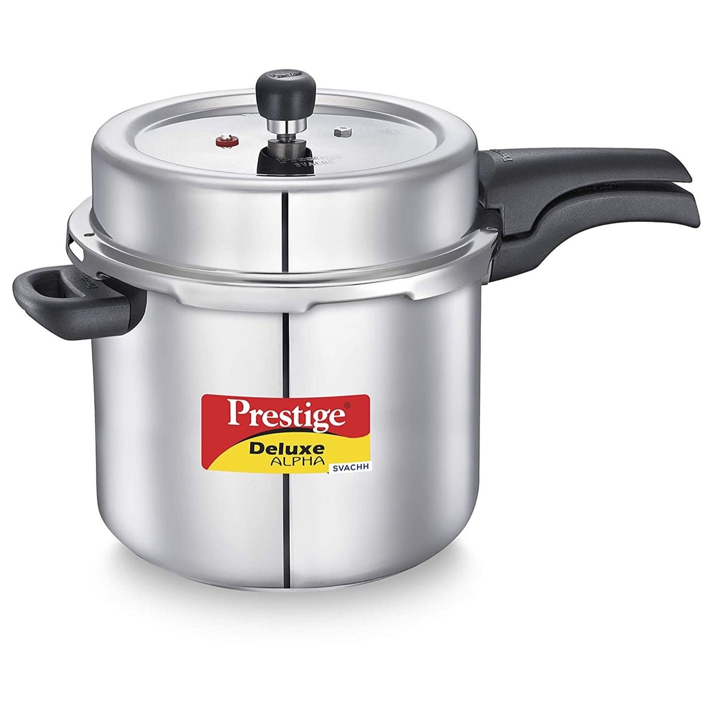 Prestige Deluxe Alpha Svachh Stainless Steel Induction Base Outer Lid Pressure Cooker, 10 Litres