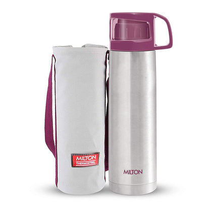 Milton Glassy Thermosteel Vacuum Insulated Stainless Steel Double Wall Hot and Cold Flask