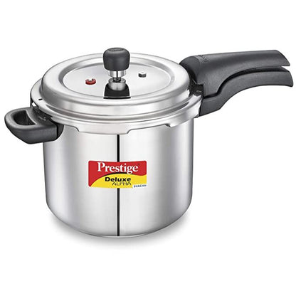 Prestige Deluxe Alpha Svachh Stainless Steel Induction Base Outer Lid Pressure Cooker, 5.5 Litre