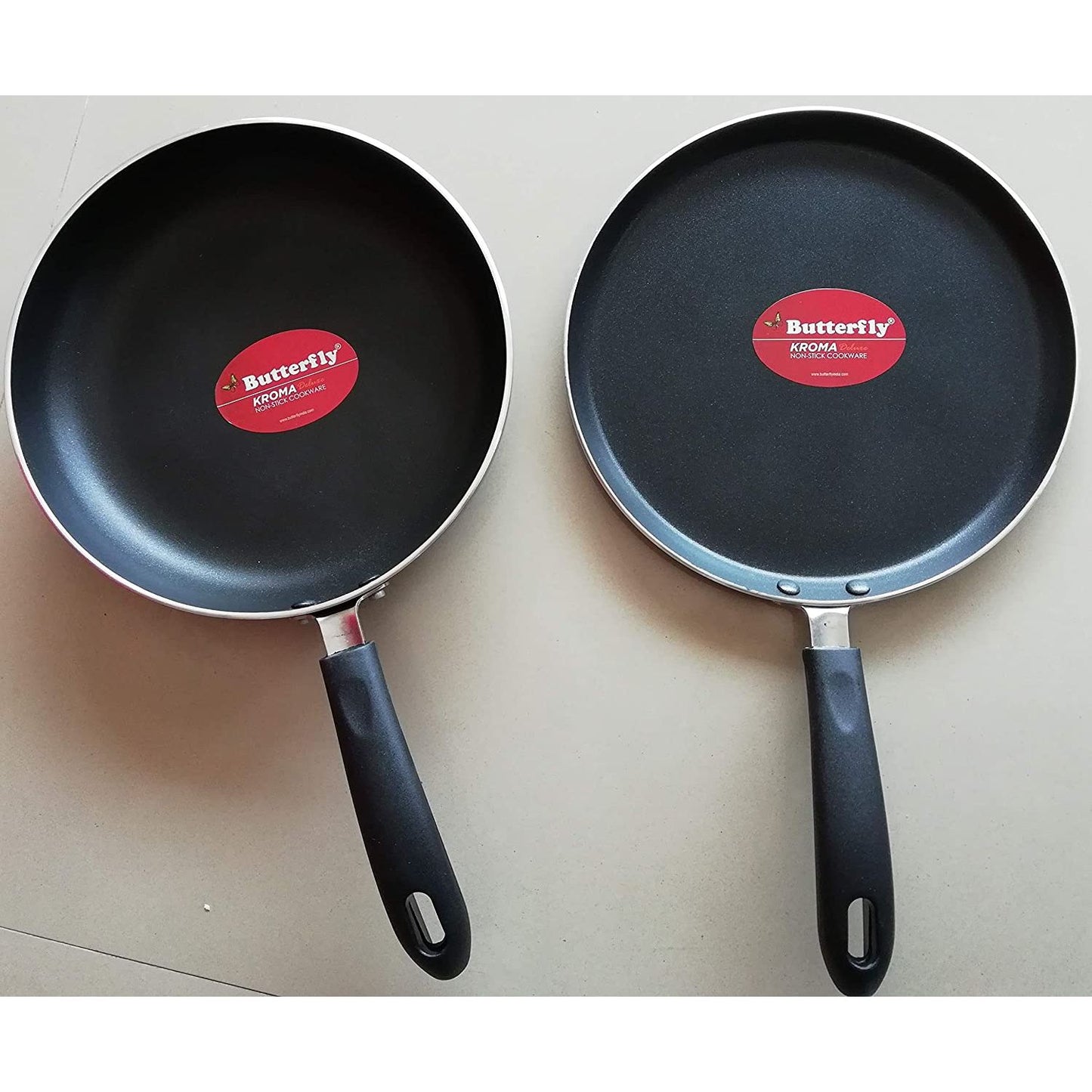 Butterfly Kroma Deluxe Aluminium Induction Base Non-Stick Kitchen Combo Pack, 2 Pieces