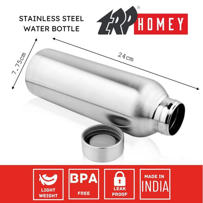 TRP Homey Berg Stainless Steel Single Wall Water Bottle, 1 Litre