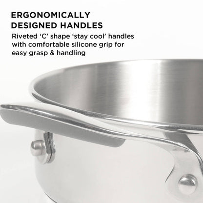 Meyer Select Stainless Steel Sauteuse with Glass Lid