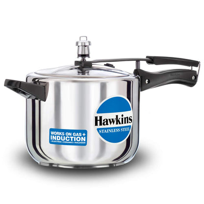 Hawkins Stainless Steel Induction Base Inner Lid Pressure Cooker, 5 Litres
