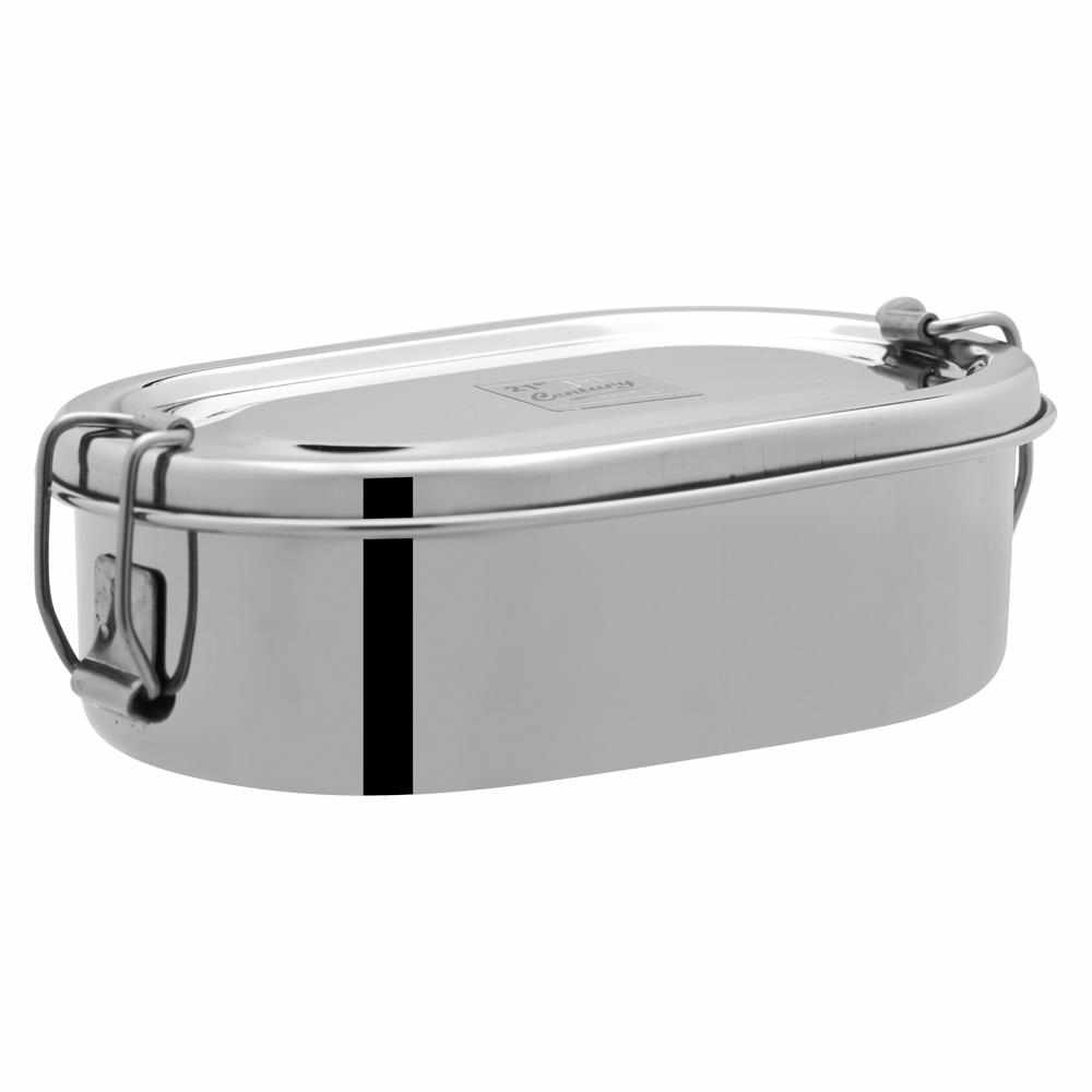 JVL Capsule Stainless Steel Lunch Box with Stainless Steel Inner Plate